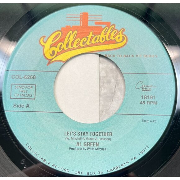 Al Green Lets Stay Together / I've Never Found a Girl 45 Vinyl Soul Funk - Picture 2 of 6